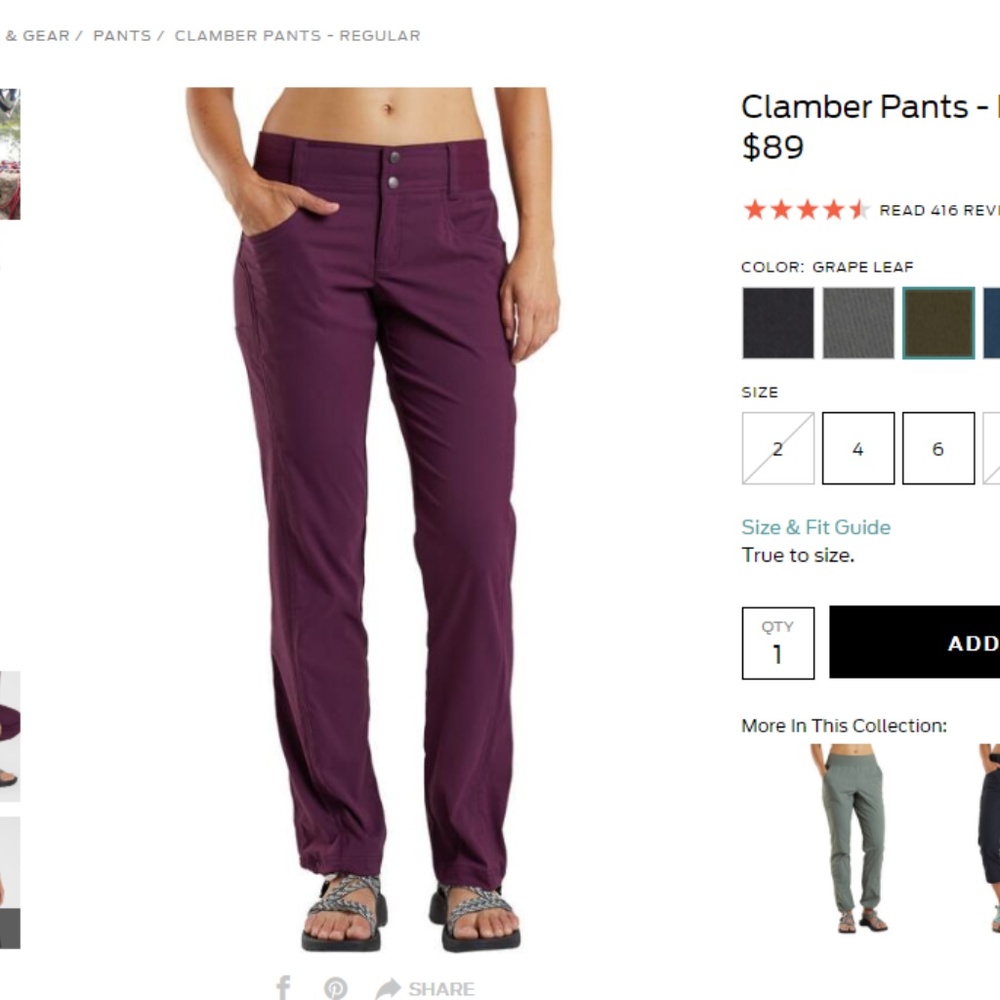 Clamber Pants - Regular (color is Navy Blue)